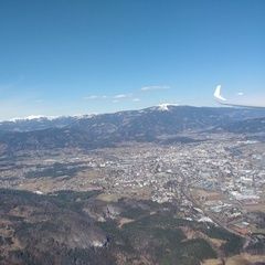 Flugwegposition um 12:47:26: Aufgenommen in der Nähe von Villach, Österreich in 1404 Meter